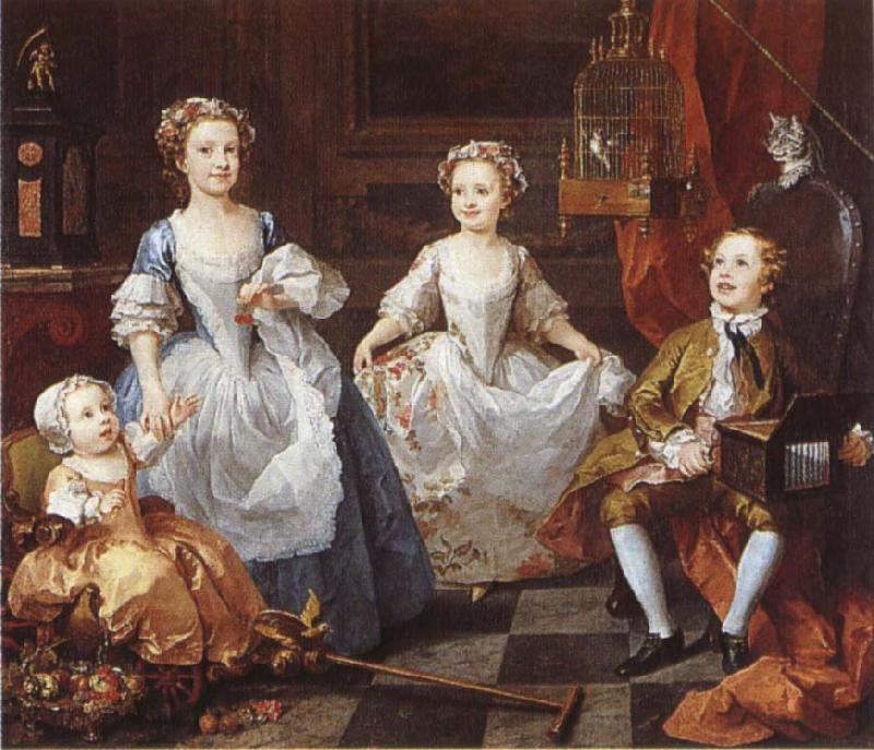 William Hogarth Famijen Graham's children oil painting image